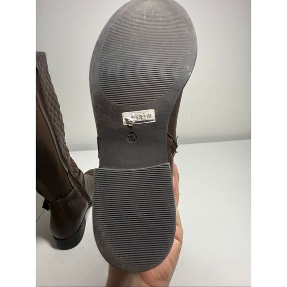 Torrid Wide Calf Brown Quilted Riding Boots Size 11 See Description - Picture 10 of 15
